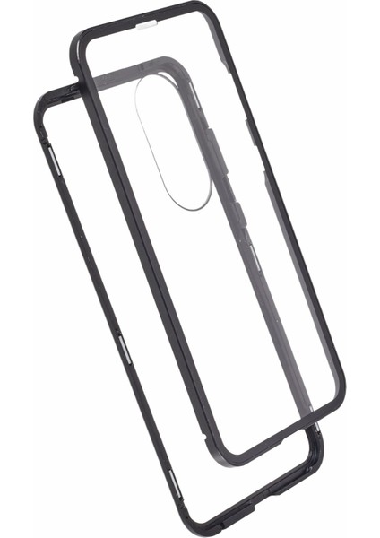 Samsung Galaxy S25 Edge Kılıfı Çift Taraflı Temperli Cam Manyetik Şeffaf Telefon Kılıfı-Siyah (Yurt Dışından) indirimleri