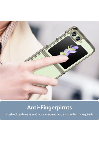 Samsung Galaxy Z Flip5 5g Cep Telefonu Arka Kapağı Şeffaf Koruyucu Darbeye Dayanıklı Tpu+Akrilik Kılıf-Şeffaf Gri (Yurt Dışından) fırsatları