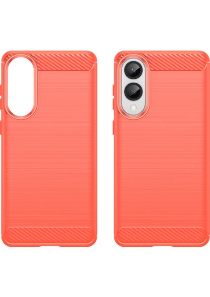 Samsung Galaxy S25 EDGE/S25 Slim Kılıf Koruyucu Telefon Kılıfı Karbon Fiber Doku Fırçalanmış-Kırmızı (Yurt Dışından) indirimleri