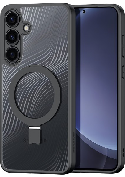 Samsung Galaxy S25 Kılıfı Dux Ducıs Aimo Serisi Magsafe Tpu+Pc Kickstand Telefon Kılıfı (Reach Sertifikası) ile Uyumlu - Siyah (Yurt Dışından)