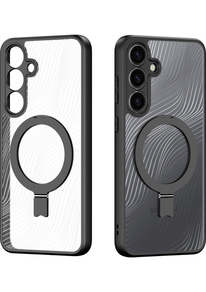 Samsung Galaxy S25 Kılıfı Dux Ducıs Aimo Serisi Magsafe Tpu+Pc Kickstand Telefon Kılıfı (Reach Sertifikası) ile Uyumlu - Siyah (Yurt Dışından) fiyatları