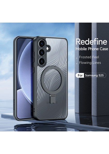 Samsung Galaxy S25 Kılıfı Dux Ducıs Aimo Serisi Magsafe Tpu+Pc Kickstand Telefon Kılıfı (Reach Sertifikası) ile Uyumlu - Siyah (Yurt Dışından) modelleri