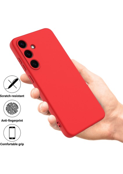 Samsung Galaxy S25+KILIF Sıvı Silikon Çizilmez Telefon Kılıfı El Askılı-Kırmızı (Yurt Dışından) fiyatları