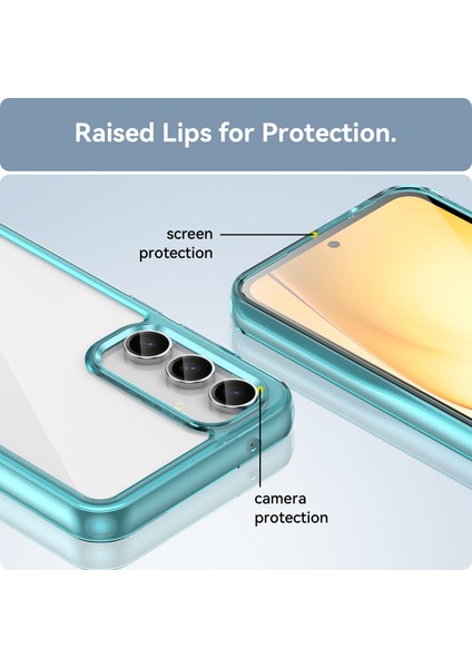 Samsung Galaxy S23 Fe Için Düşmeye Dayanıklı Arka Kapak Tpu+Akrilik Çizilmez Telefon Kılıfı-Şeffaf Mavi (Yurt Dışından) fiyatları