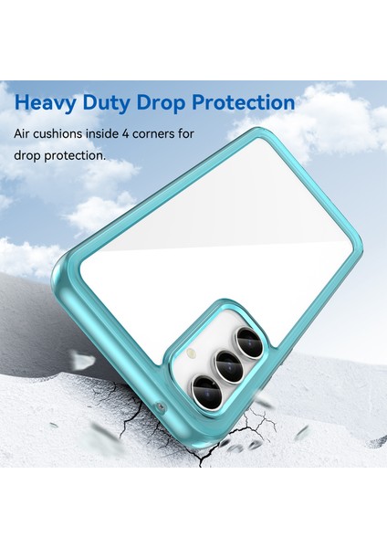 Samsung Galaxy S23 Fe Için Düşmeye Dayanıklı Arka Kapak Tpu+Akrilik Çizilmez Telefon Kılıfı-Şeffaf Mavi (Yurt Dışından) modelleri