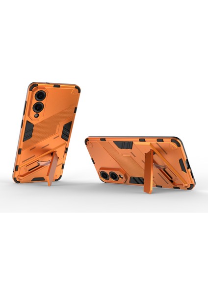 Samsung Galaxy S25 Edge Kılıf Pc+Tpu Darbeye Dayanıklı Telefon Kılıfı Kickstand Ile-Turuncu (Yurt Dışından) modelleri