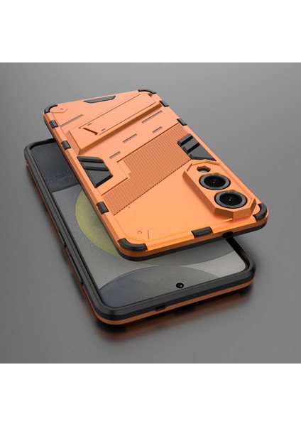 Samsung Galaxy S25 Edge Kılıf Pc+Tpu Darbeye Dayanıklı Telefon Kılıfı Kickstand Ile-Turuncu (Yurt Dışından) indirimleri