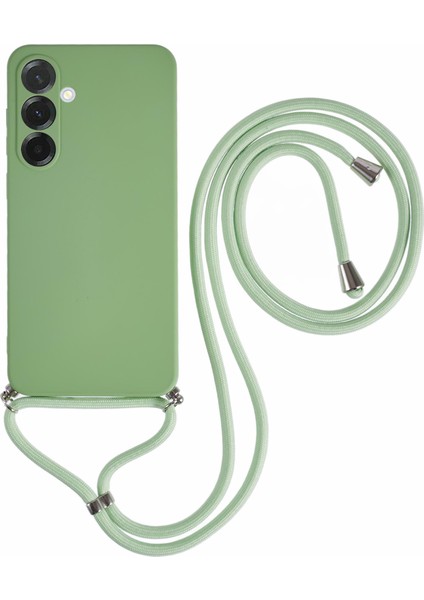 Samsung Galaxy A56 5g Kılıf Esnek Tpu Fiber Astar Darbeye Dayanıklı Çapraz Askılı Telefon Kılıfı-Matcha Yeşili (Yurt Dışından)