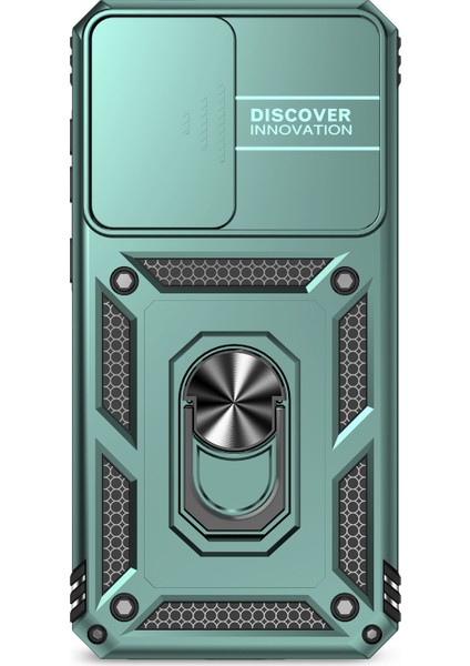 Samsung Galaxy A36 5G/A56 5g Kılıf Pc+Tpu Telefon Kılıfı Lens Korumalı Destekli-Siyahımsı Yeşil (Yurt Dışından) modelleri