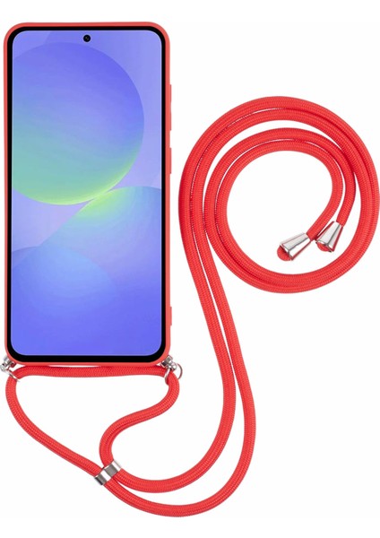 Samsung Galaxy A56 5g Kılıf Esnek Tpu Fiber Astar Darbeye Dayanıklı Çapraz Askılı Telefon Kılıfı-Kırmızı (Yurt Dışından) indirimleri