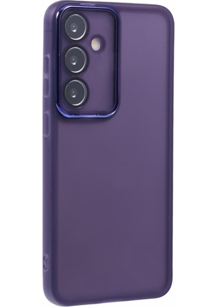 Dksm Serisi Samsung Galaxy S23 Fe Kılıf Elektrokaplama Kamera Çerçeve Tpu Telefon Kılıfı-Şeffaf Mor (Yurt Dışından)