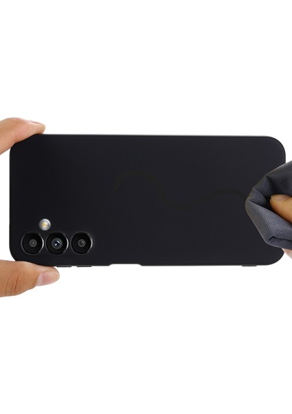 Samsung Galaxy M54 5G/F54 5g Sıvı Silikon Arka Kapak Yumuşak Astarlı Düşmeye Dayanıklı Cep Telefonu Kılıfı-Siyah (Yurt Dışından) fırsatları