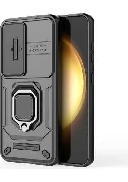 Samsung Galaxy A56 5g Kılıf Pc+Tpu Kickstand Telefon Koruyucu Lens Kapağı Ile-Siyah (Yurt Dışından) fiyatları