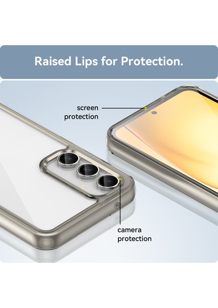 Samsung Galaxy S23 Fe Için Düşmeye Dayanıklı Arka Kapak Tpu+Akrilik Çizilmez Telefon Kılıfı-Şeffaf Gri (Yurt Dışından) fiyatları