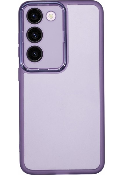 Dksm Serisi Samsung Galaxy S22+5G Kılıf Elektrokaplama Kamera Çerçeve Tpu Telefon Kılıfı-Şeffaf Mor (Yurt Dışından)