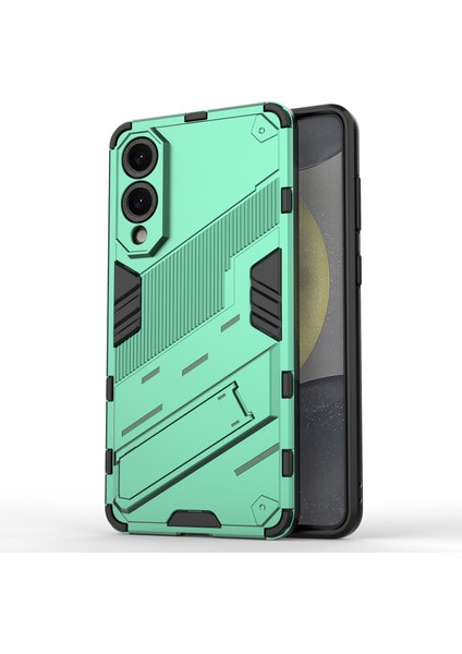 Samsung Galaxy S25 Edge Kılıf Pc+Tpu Darbeye Dayanıklı Telefon Kılıfı Kickstand Ile-Yeşil (Yurt Dışından)