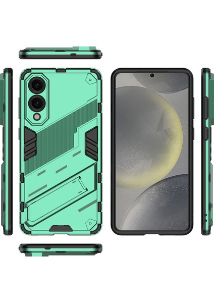 Samsung Galaxy S25 Edge Kılıf Pc+Tpu Darbeye Dayanıklı Telefon Kılıfı Kickstand Ile-Yeşil (Yurt Dışından) fırsatları