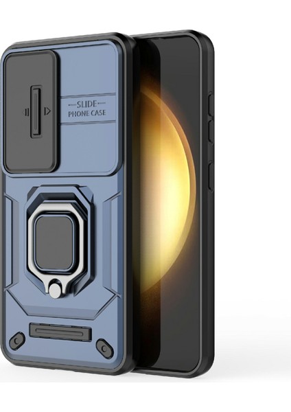 Samsung Galaxy A56 5g Kılıf Pc+Tpu Kickstand Telefon Koruyucu Lens Kapağı-Mavi (Yurt Dışından) modelleri