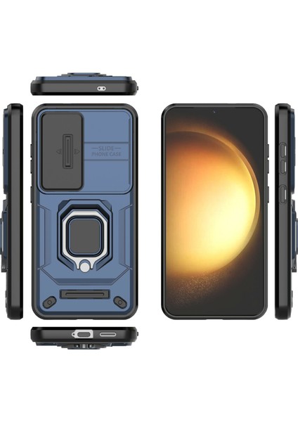 Samsung Galaxy A56 5g Kılıf Pc+Tpu Kickstand Telefon Koruyucu Lens Kapağı-Mavi (Yurt Dışından) indirimleri