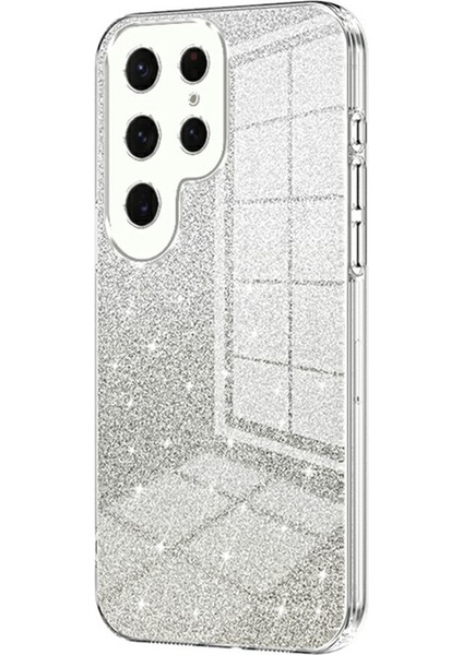 Samsung Galaxy S25 Ultra Kılıf Elektrokaplama Degrade Parıltılı Tpu Telefon Kılıfı-Şeffaf (Yurt Dışından)