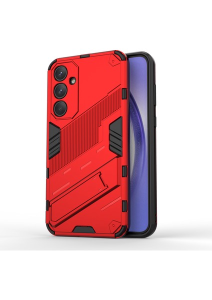 Samsung Galaxy A35 5g Kılıf Ince Tpu+Pc Telefon Kılıfı Görünmez Ayaklı-Kırmızı (Yurt Dışından)