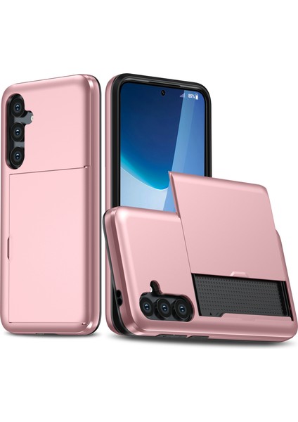 Samsung Galaxy A36 5g Kılıf Kart Tutucu Tpu+Pc Telefon Arka Kapağı-Rose Goldı (Yurt Dışından)
