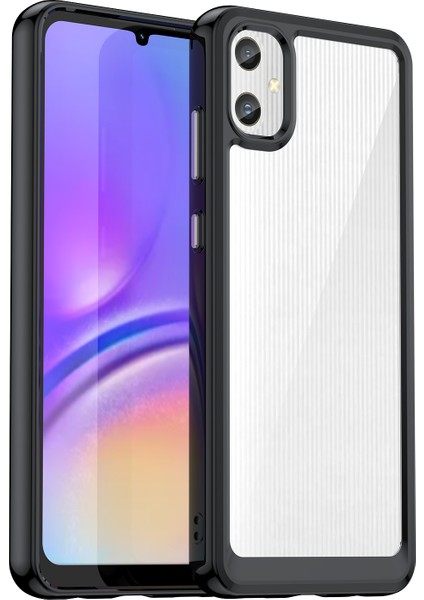 Samsung Galaxy A05 4g Kılıf Çizilmez Tpu+Akrilik Telefon Kılıfı-Siyah (Yurt Dışından)