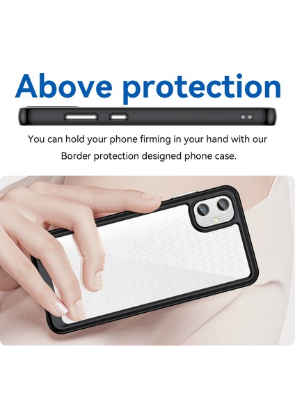 Samsung Galaxy A05 4g Kılıf Çizilmez Tpu+Akrilik Telefon Kılıfı-Siyah (Yurt Dışından) modelleri