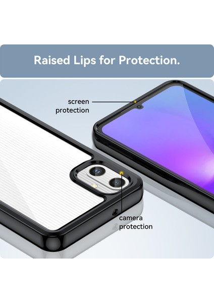 Samsung Galaxy A05 4g Kılıf Çizilmez Tpu+Akrilik Telefon Kılıfı-Siyah (Yurt Dışından) indirimleri