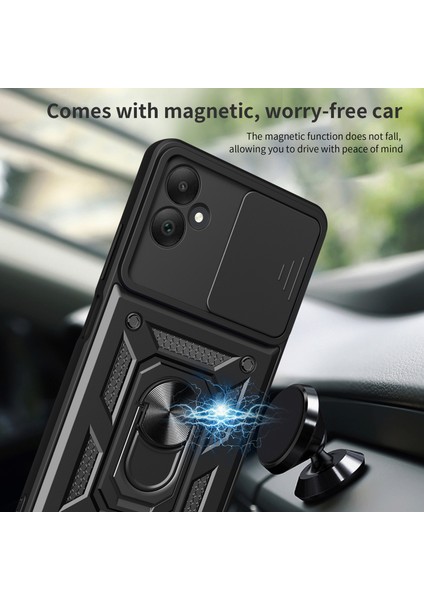 Samsung Galaxy A05 4g Cep Telefonu Kılıfı Kickstand Kapağı Kayar Lens Penceresi-Yeşil (Yurt Dışından) modelleri