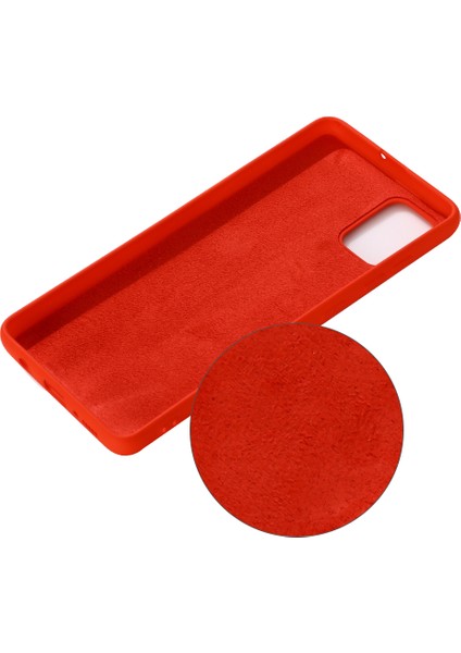 Samsung Galaxy A71 Için Sıvı Silikon Koruyucu Kılıf Düz Renk Tasarım Telefon Aksesuarı-Kırmızı (Yurt Dışından) fiyatları