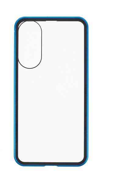 Samsung Galaxy S25 Edge Kılıfı Çift Taraflı Temperli Cam Manyetik Şeffaf Telefon Kılıfı-Mavi (Yurt Dışından) fiyatları