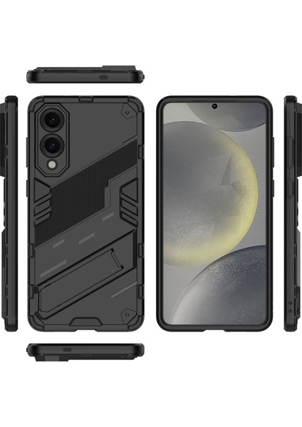 Samsung Galaxy S25 Edge Kılıf Pc+Tpu Darbeye Dayanıklı Telefon Kılıfı Kickstand Ile-Siyah (Yurt Dışından) fırsatları