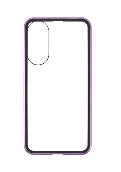 Samsung Galaxy S25 Edge Kılıf Çift Taraflı Temperli Cam Manyetik Şeffaf Telefon Kılıfı-Mor (Yurt Dışından) fiyatları