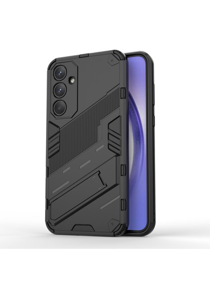 Samsung Galaxy A35 5g Kılıf Slim-Fit Tpu+Pc Telefon Kılıfı Görünmez Ayaklı-Siyah (Yurt Dışından)