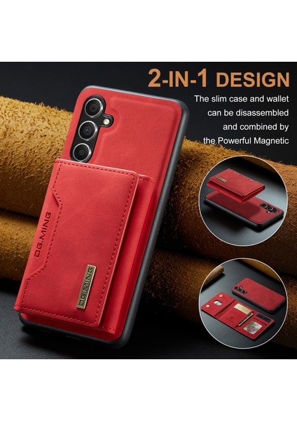 Dg.mıng M2 Serisi Samsung Galaxy A35 5g Kickstand Kılıf Çıkarılabilir Manyetik Cüzdan Telefon Kılıfı-Kırmızı (Yurt Dışından) indirimleri