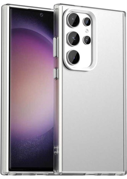 Samsung Galaxy S23 Ultra Kılıf Pc+Tpu+Pet Mat Düşmeye Karşı Dayanıklı Telefon Arka Kapağı-Beyaz (Yurt Dışından)