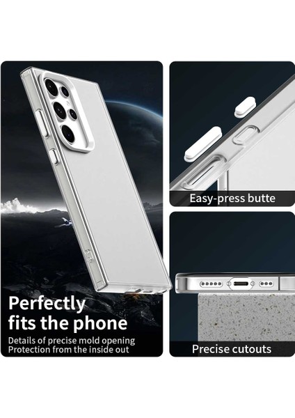 Samsung Galaxy S23 Ultra Kılıf Pc+Tpu+Pet Mat Düşmeye Karşı Dayanıklı Telefon Arka Kapağı-Beyaz (Yurt Dışından) modelleri