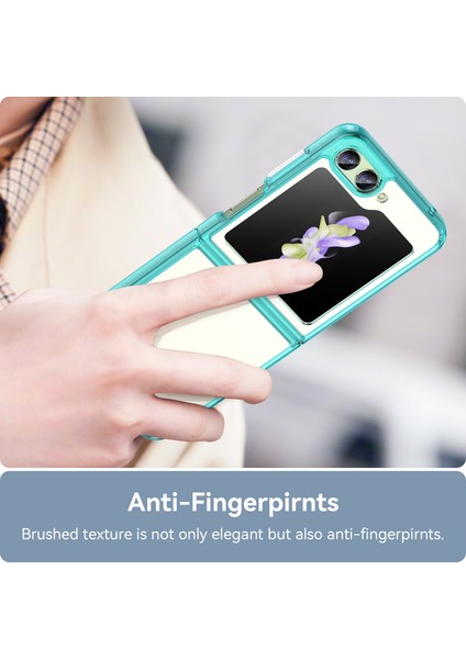 Samsung Galaxy Z Flip5 5g Cep Telefonu Arka Kapağı Şeffaf Koruyucu Darbeye Dayanıklı Tpu+Akrilik Kılıf-Şeffaf Mavi (Yurt Dışından) fırsatları