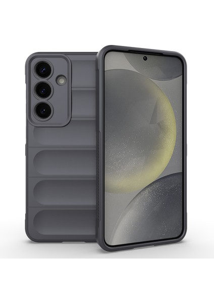 Samsung Galaxy S25 Kılıf Düşmeye Karşı Yumuşak Tpu Sağlam Telefon Arka Kapağı-Koyu Gri (Yurt Dışından)
