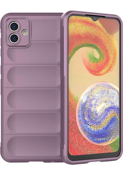 Samsung Galaxy A04 4g (164,4 x 76,3 x 9,1 Mm) Esnek Tpu Cep Telefonu Arka Kapağı Düşme Önleyici Telefon Koruyucu Kılıf-Açık Mor (Yurt Dışından)