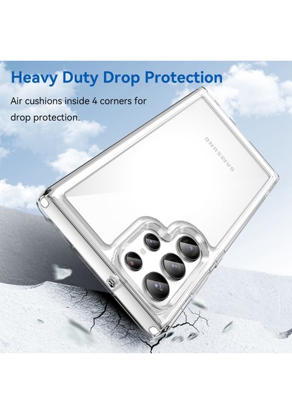 Samsung Galaxy S23 Ultra Çizilmez Telefon Kılıfı Tpu Tampon Akrilik Arka Darbeye Dayanıklı Kapak-Şeffaf (Yurt Dışından) modelleri