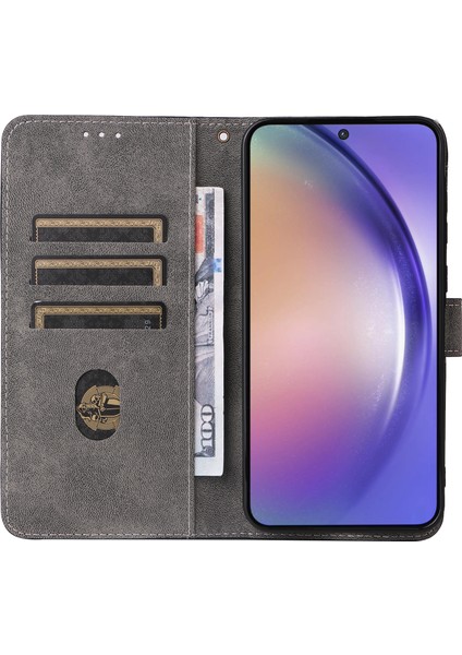 Samsung Galaxy A55 5g Stand Kılıf Darbeye Dayanıklı Kabuk Rfıd Engelleme Telefon Kılıfı Cüzdan-Mavi (Yurt Dışından) fiyatları