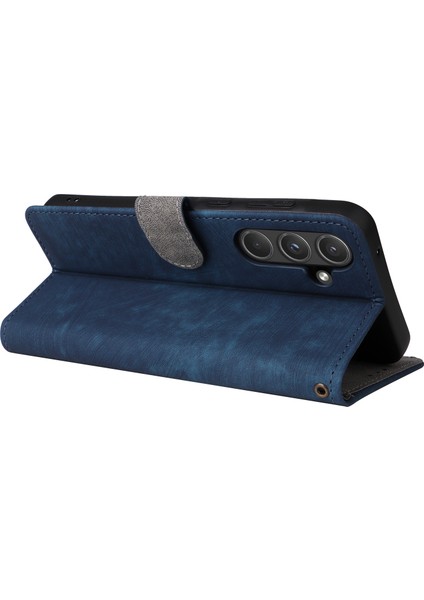 Samsung Galaxy A55 5g Stand Kılıf Darbeye Dayanıklı Kabuk Rfıd Engelleme Telefon Kılıfı Cüzdan-Mavi (Yurt Dışından) fırsatları