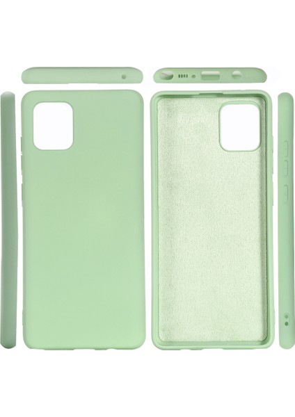 Samsung Galaxy A81/NOTE 10 Lite Için Darbeye Dayanıklı Sıvı Silikon Kılıf-Yeşil (Yurt Dışından)