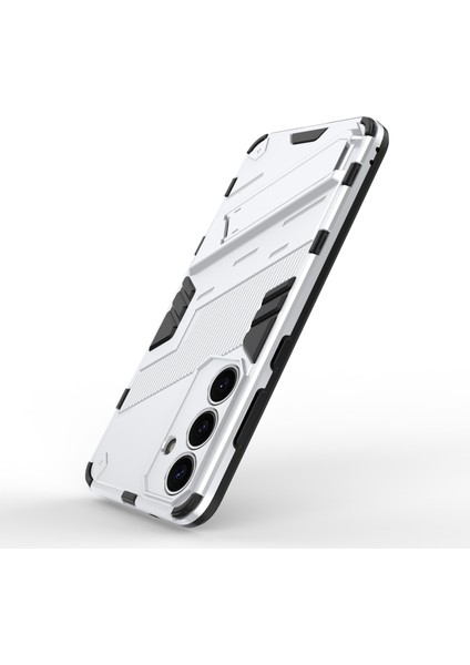 Samsung Galaxy S25 Kılıf Pc+Tpu Darbeye Dayanıklı Telefon Kılıfı Kickstand Ile-Beyaz (Yurt Dışından) fırsatları
