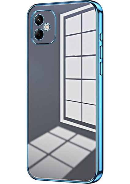 Samsung Galaxy A05 4g Elektrokaplama Tpu Kılıf Hassas Kesikli Telefon Kılıfı-Mavi (Yurt Dışından)