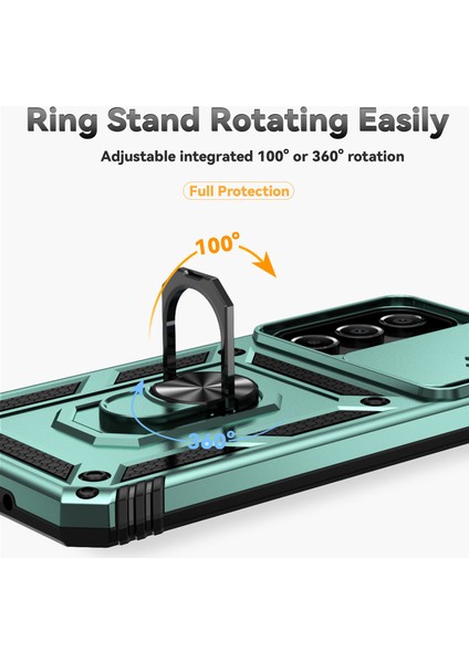 Samsung Galaxy A16 5G/A16 4g Kılıf Pc+Tpu Telefon Kılıfı Lens Ultimate Koruma Ayaklığı-Siyahımsı Yeşil (Yurt Dışından) fırsatları
