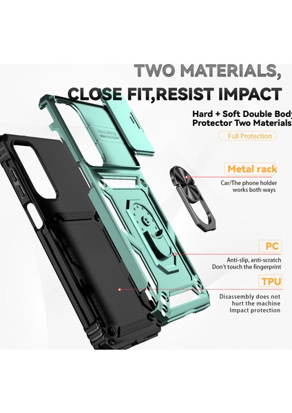 Samsung Galaxy A16 5G/A16 4g Kılıf Pc+Tpu Telefon Kılıfı Lens Ultimate Koruma Ayaklığı-Siyahımsı Yeşil (Yurt Dışından) indirimleri