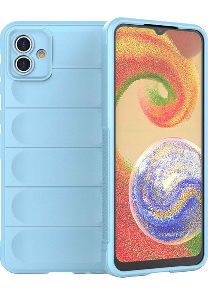 Samsung Galaxy A04 4g (164,4 x 76,3 x 9,1 Mm) Esnek Tpu Cep Telefonu Arka Kapağı Düşme Önleyici Telefon Koruyucu Kılıf-Bebek Mavisi (Yurt Dışından)